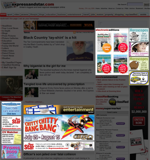 www.expressandstar.com - screenshot taken 26/07/2009